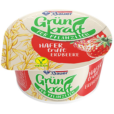Bauer Grünkraft Pur Pflanzlich Hafer Trifft Erdbeere