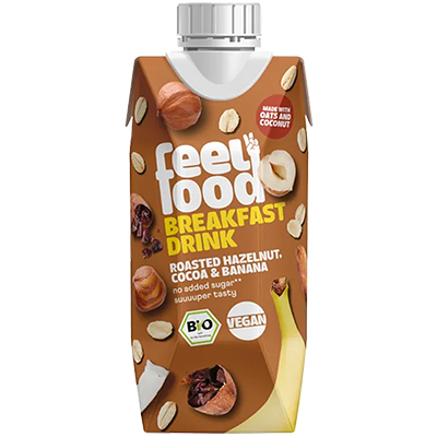 feelfood® Breakfast Drink Hazelnut, Cocoa & Banana BIO